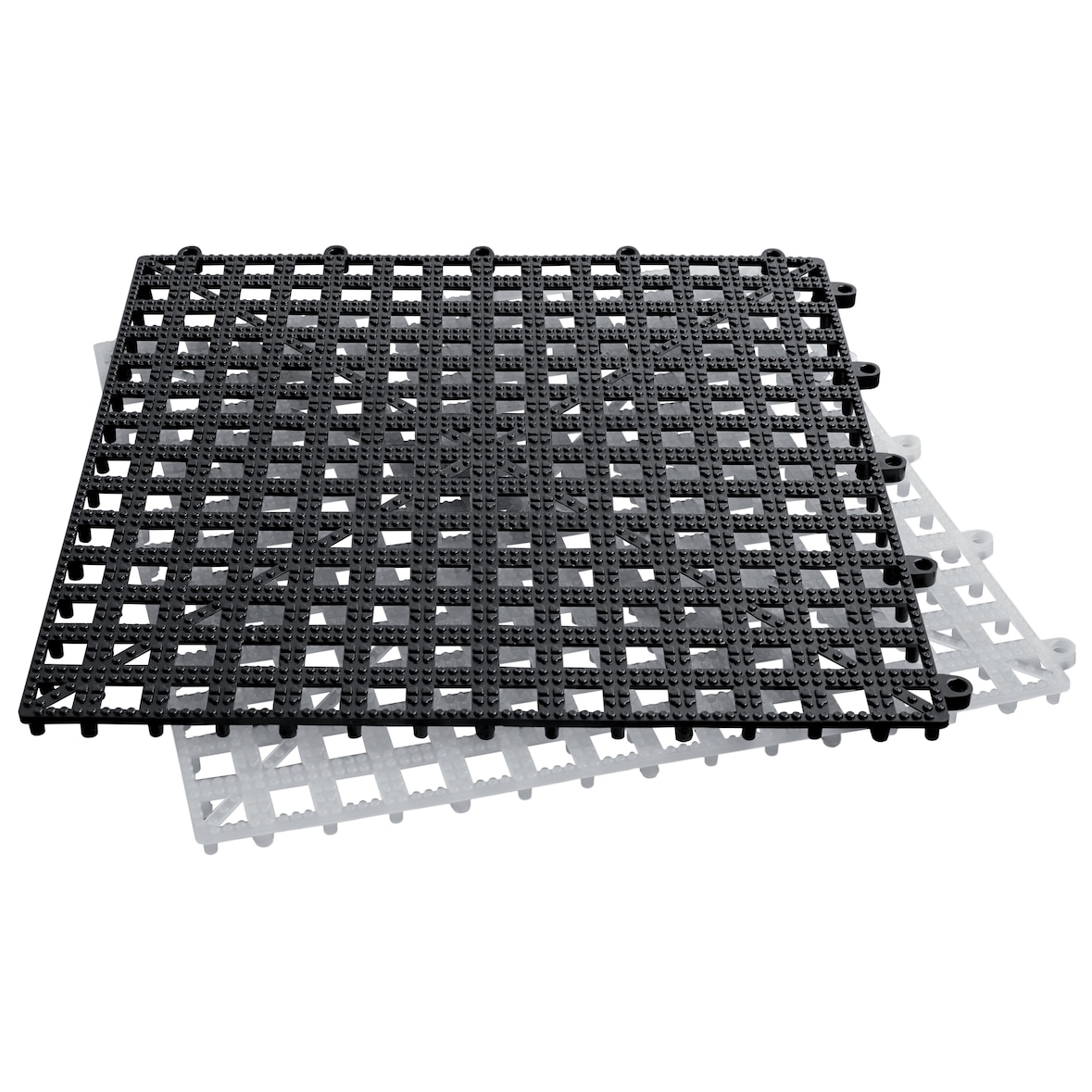 Piazza tappetino scolabicchieri in plastica nero 32x32 cm