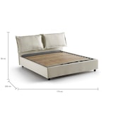 thumbnail of Dmora Letto matrimoniale Dcaprar, Letto contenitore con rivestimento in tessuto, 100% Made in Italy, adatto per materasso Cm 160x190, Beige