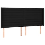 thumbnail of vidaXL Kopfteil mit Ohren Schwarz 183x16x118/128 cm Stoff