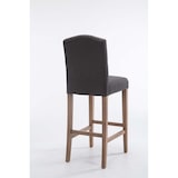 thumbnail of Décoshop26 - Tabouret de bar chaise haute avec dossier capitonné tissu gris foncé et pieds en bois clair 10_0000075