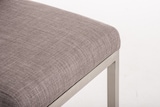 thumbnail of Barhocker COBAS - Stoff Grau 42x48x104 cm | Barstuhl Mit Lehne Tresenhocker Tresenstuhl Kneipenhocker Kneipenstuhl