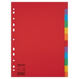 thumbnail of Esselte Divisori per Raccoglitori con 12 Tasti, Formato A4, Rosso/MultiColore, Cartoncino Robusto Riciclato, Confezione da 10, 100202
