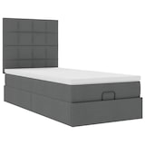 thumbnail of vidaXL Ottoman-Bett mit Matratze & LEDs Dunkelgrau 100x200 cm Stoff