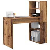 thumbnail of vidaXL Schreibtisch mit Regal Altholz 113 x 54 x 120 cm Holzwerkstoff