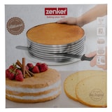 thumbnail of Zenker Patisserie Tortenboden-Schneidhilfe, Tortenring, Tortenschneider, Edelstahl, passend für Ø 26 / 28 cm, 7701