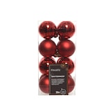 thumbnail of 16 Weihnachtskugeln 4cm Kunststoff Christbaumkugeln Plastik bruchsicher rot