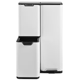 thumbnail of Kitchen Move Poubelle pédale tri sélectif HAJA blanc 60L Acier inoxydable Blanc