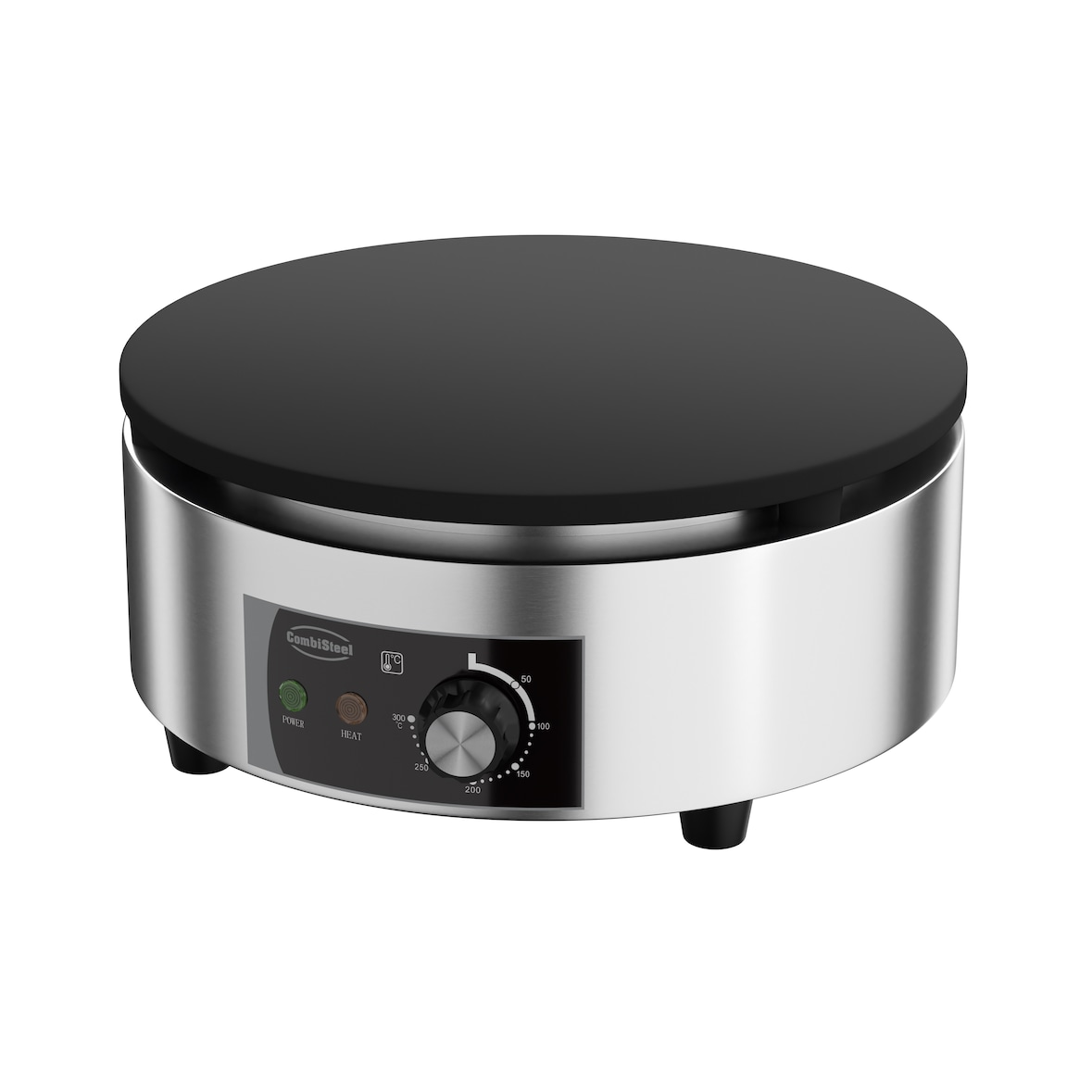 Crepera Combisteel con 1 placa - Revestimiento de teflón, de sobremesa, 230 V