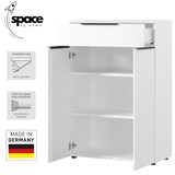 thumbnail of bümö Space Aktenschrank Holz, Sideboard & Kommode hoch in Weiß - Regal mit Türen & 1 Schublade für Ordner & Büro, Schrank klein als Möbel für