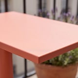thumbnail of Table de terrasse carrée bistrot avec plateau rabattable argile
