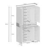 thumbnail of Dmora Scarpiera Dcancellier, Porta scarpe salvaspazio a 7 ante, Armadio multifunzione da ingresso, 114x38h200 cm, Bianco e Rovere