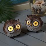 thumbnail of LED Solar Eulen Gartenfigur Solarleuchte Garten Balkon D: 9cm 2 Stück