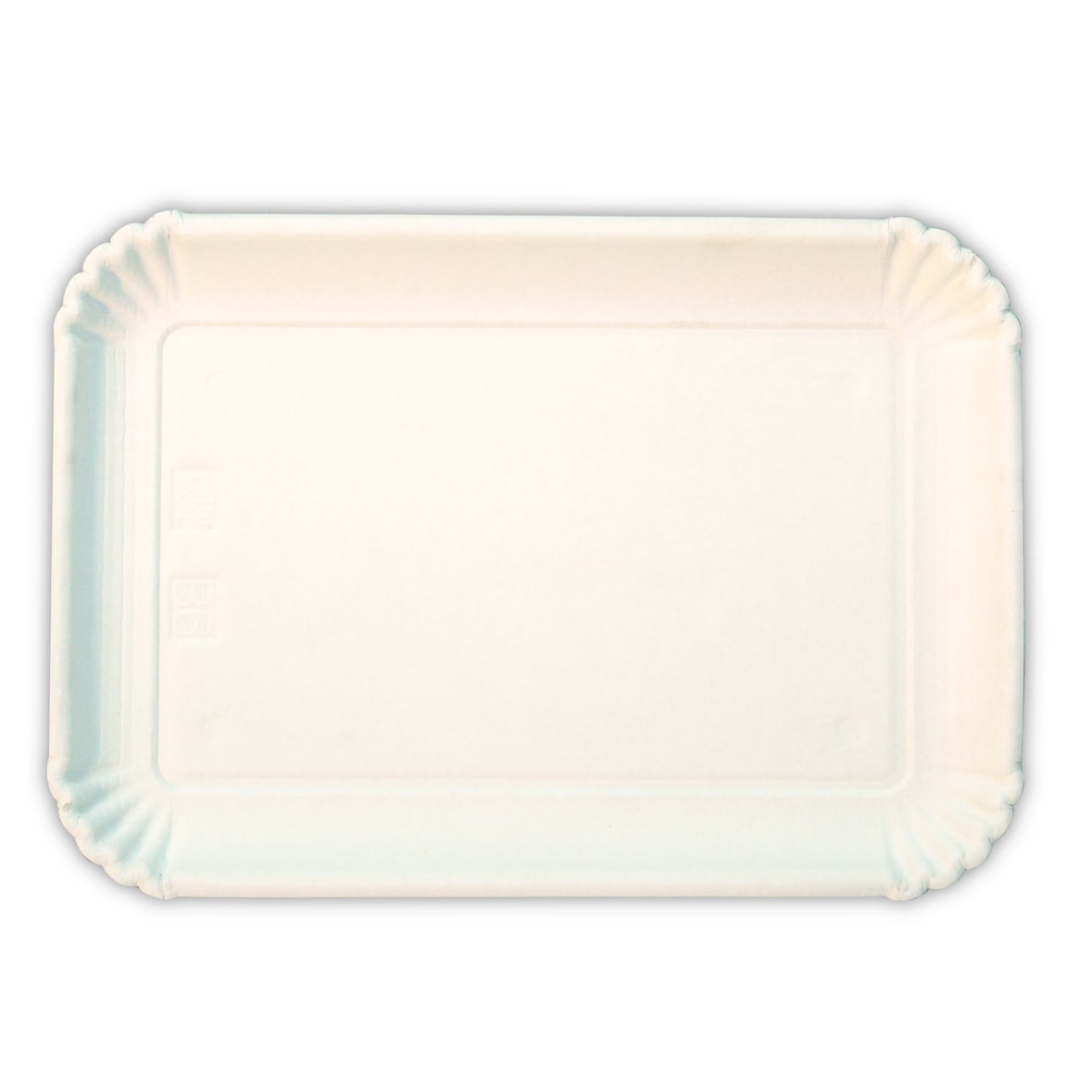 Ekoe Kompostierbare weiße rechteckige Pappschalen 22x32 cm 180 Stk