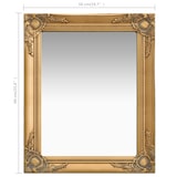 thumbnail of Décoshop26 - Miroir mural rectangulaire style baroque 50x60 cm Doré DEC022859