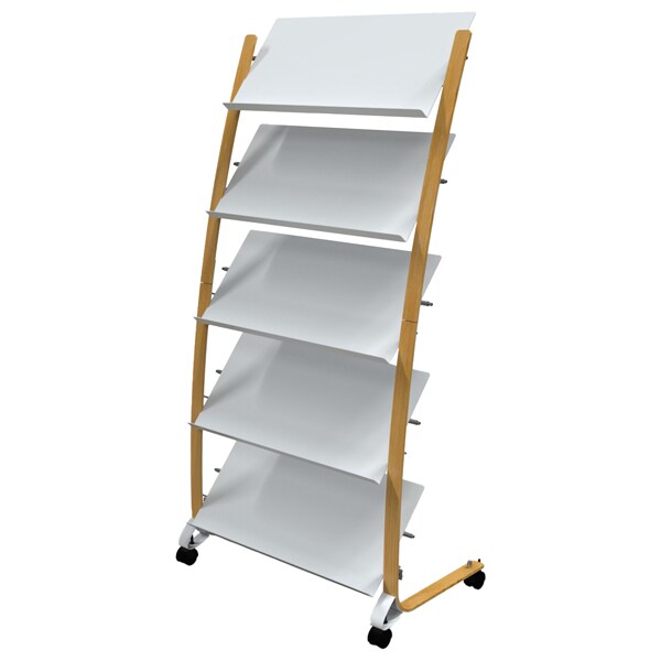 Prospektständer DD5GMW BC 5x3 Fächer holz/stahl