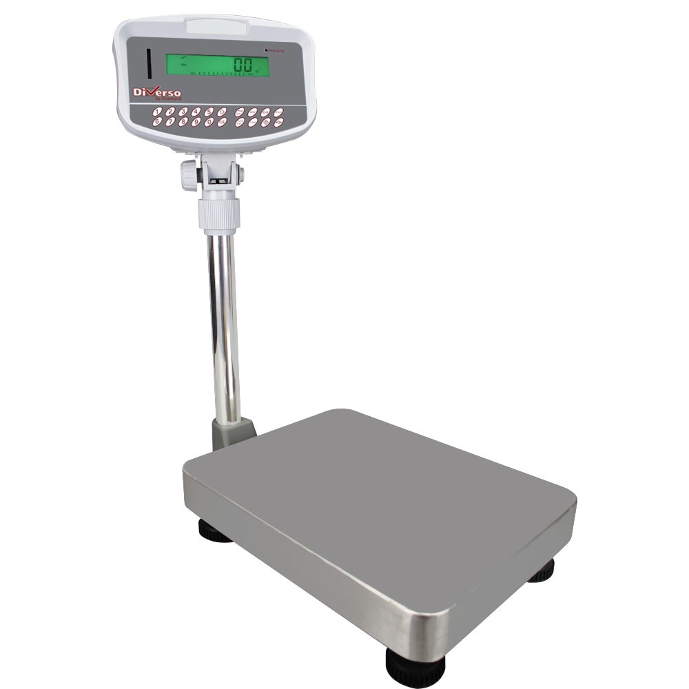 Balanza electrónica de acero inoxidable con columna, 32Kg x 1g