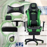 thumbnail of Silla Gaming Turbo Negro/verde/Simil cuero