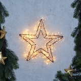 thumbnail of LED Stern Leuchtstern Metallstern 300 LED H: 38cm Weihnachtsdeko für Außen