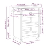 thumbnail of vidaXL Keukentrolley BODO 67,5x45x80 cm grijs