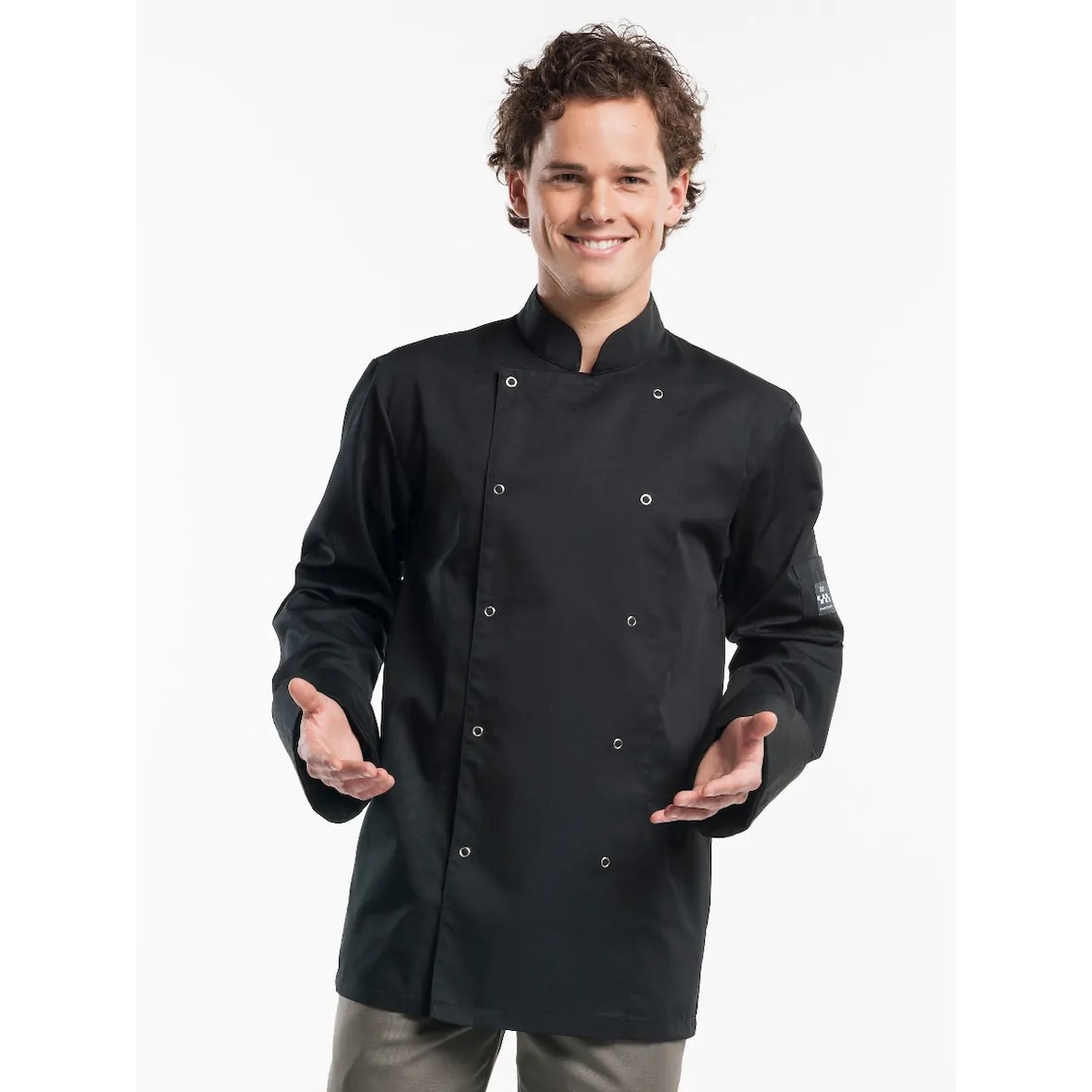 Chaud Devant 22007 Kochjacke Hilton Poco Schwarz | XXL