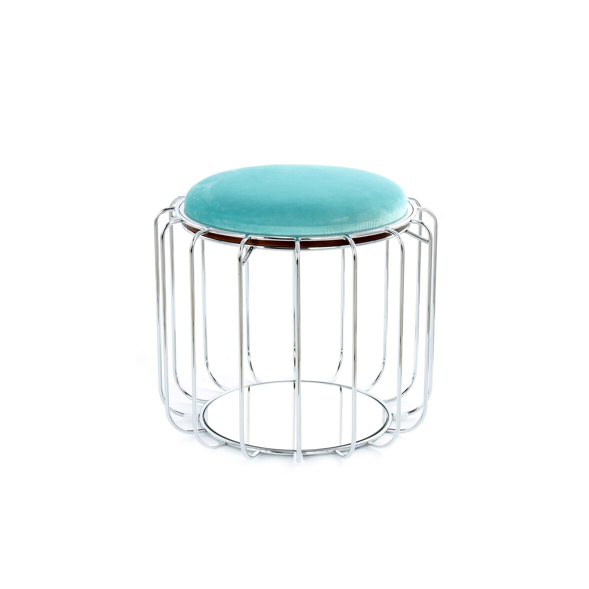 Kayoom Beistelltisch / Pouf Comfortable 110 Mint / Silber
