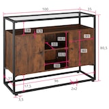 thumbnail of tectake Credenza Oldham 100x38x80,5cm - industriale scuro - 404684