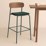 thumbnail of Lot de 2 chaises hautes en bois vert kaki