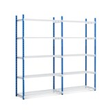 thumbnail of PROREGAL Aktenregal MAXIMUS Doppelseitig HxBxT 200x125x60cm, 6 Ebenen, offener Fachboden, bis zu 156 Dokumentenordnern, Lichtblau/Lichtgrau