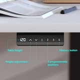 thumbnail of ONKRON Scrivania Regolabile fino a 100 kg, Altezza con 2 Motori e Funzione Memoria, Scrivania con Supporto Regolabile CDF222E Nero