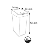 thumbnail of KEEEPER - Vuilnisbak van 25 liter met opklapbaar deksel in de grijze Magne-collectie
