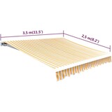 thumbnail of DELUKE® Markisenbespannung Markisenstoff Wasserabweisend Reißfest Gelb-Weiß, für 300x250cm Rahmen Markise mit Volant Markisen Ersatzstoff Markisentuch