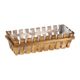 thumbnail of Relaxdays Blumenkasten, 3er Set, Holz, Lattenoptik, Fensterbank und Balkon, HxBxT 12 x 45 x 19,5 cm, Balkonkasten, natur