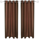 thumbnail of 2er Pack Gardine Blickdicht Alessia mit Ösen 140x175cm braun