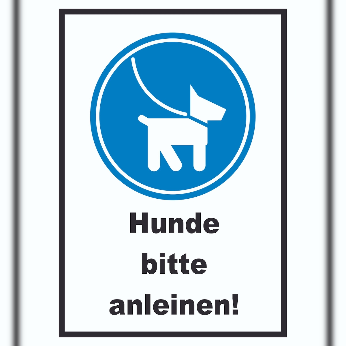 HB-Druck Hunde bitte anleinen Schild A2 (420x594mm)