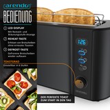 thumbnail of Arendo - SET Toaster FRUKOST mit Eierkocher SIXCOOK Edelstahl Schwarz, Toaster 2 Scheiben, LED-Display, 6 Bräunungsgrade, Brötchenhalter - Eierkocher
