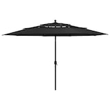 thumbnail of vidaXL Sonnenschirm mit Aluminium-Mast 3-lagig Schwarz 3,5 m