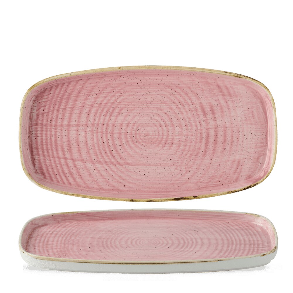 "Churchill Stonecast Petal Pink Laengliche Chefs Teller 11 5/8x5 7/8"""
