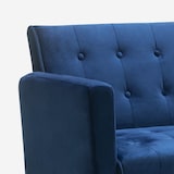 thumbnail of Divano letto moderno clic clac 3 posti in velluto gambe dorate Caullae - Blu-DL81600VELBL