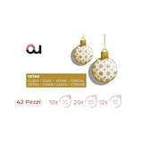 thumbnail of GLOUPIE Box 42 Palline Per Albero Di Natale In Vetro Resistente Oro, 3 Misure Ø 7, 6, 5 cm, In Diverse Finiture Color Oro