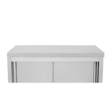 thumbnail of METRO PROFESSIONAL Mesa de trabalho GSCB2140, aço inoxidável, 140 x 70 x 85 cm, com porta de correr, prateado