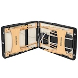 thumbnail of tectake Set lettino da massaggio a 3 zone con 10 cm di imbottitura, cuscini posturali e supporto in legno - nero - 400278
