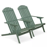 thumbnail of Lot de 2 fauteuils pliant en bois d'eucalyptus vert cactus
