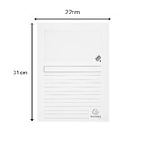 thumbnail of Exacompta - Réf. 50151E - Paquet de 100 chemises à fenêtre sans plastique SUPER 160 g/m² - dim 22 x 31 cm pour A4 - blanc