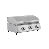 thumbnail of Tarrington House 3-Brenner Tisch-Gasgrill Cathan, Grillfläche 32 x 52 cm, Edelstahl, silber
