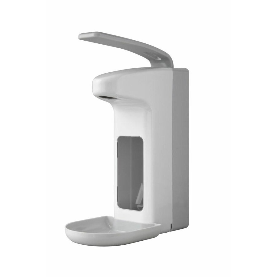 TEMDEX® 119932 Desinfektionsmittel- & Seifen-Spender mit Armhebel - 1.000 ml, grau, Kunststoff