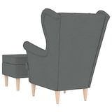 thumbnail of vidaXL Sessel mit Fußhocker Dunkelgrau Stoff