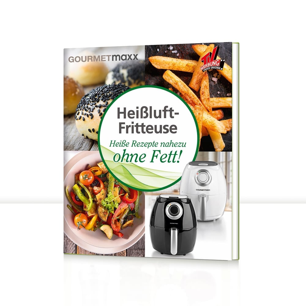 GOURMETmaxx Buch Heißluft-Fritteuse mit 70 Rezepten