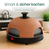 thumbnail of Emerio Pizzarette Original – Pizzaofen für 4 Personen – Handgefertigte Terrakotta-Haube – PO-115985 – 900 W
