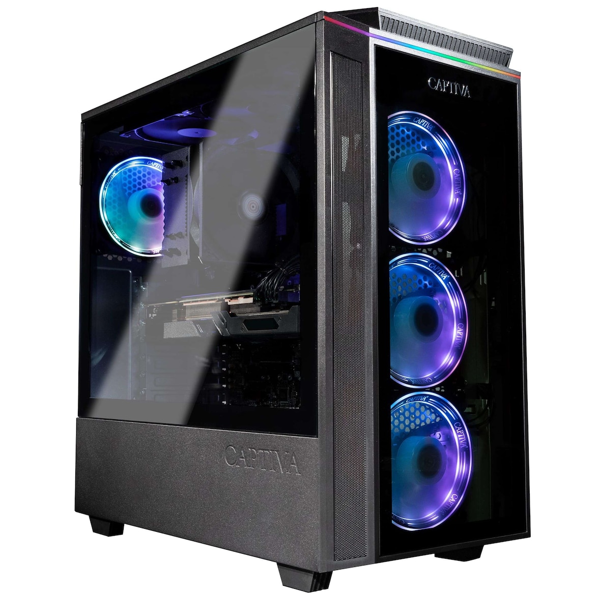 Captiva PC Highend Gaming R89-572 (Ryzen 9 9900X/RTX5070 Ti 16GB GDDR7/SSD 2TB/32GB/WLAN/Windows 11 Home 64-bit)