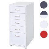 thumbnail of Rollcontainer Housten | HxBxT 69x28x41cm | 5 Schubladen | Rot | Schubladenschrank Stahlschrank